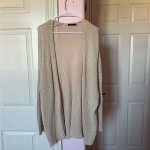 Cozy Cream Open-Front Cardigan
